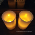 Soft Orange Glow Light LED Pillar Candle